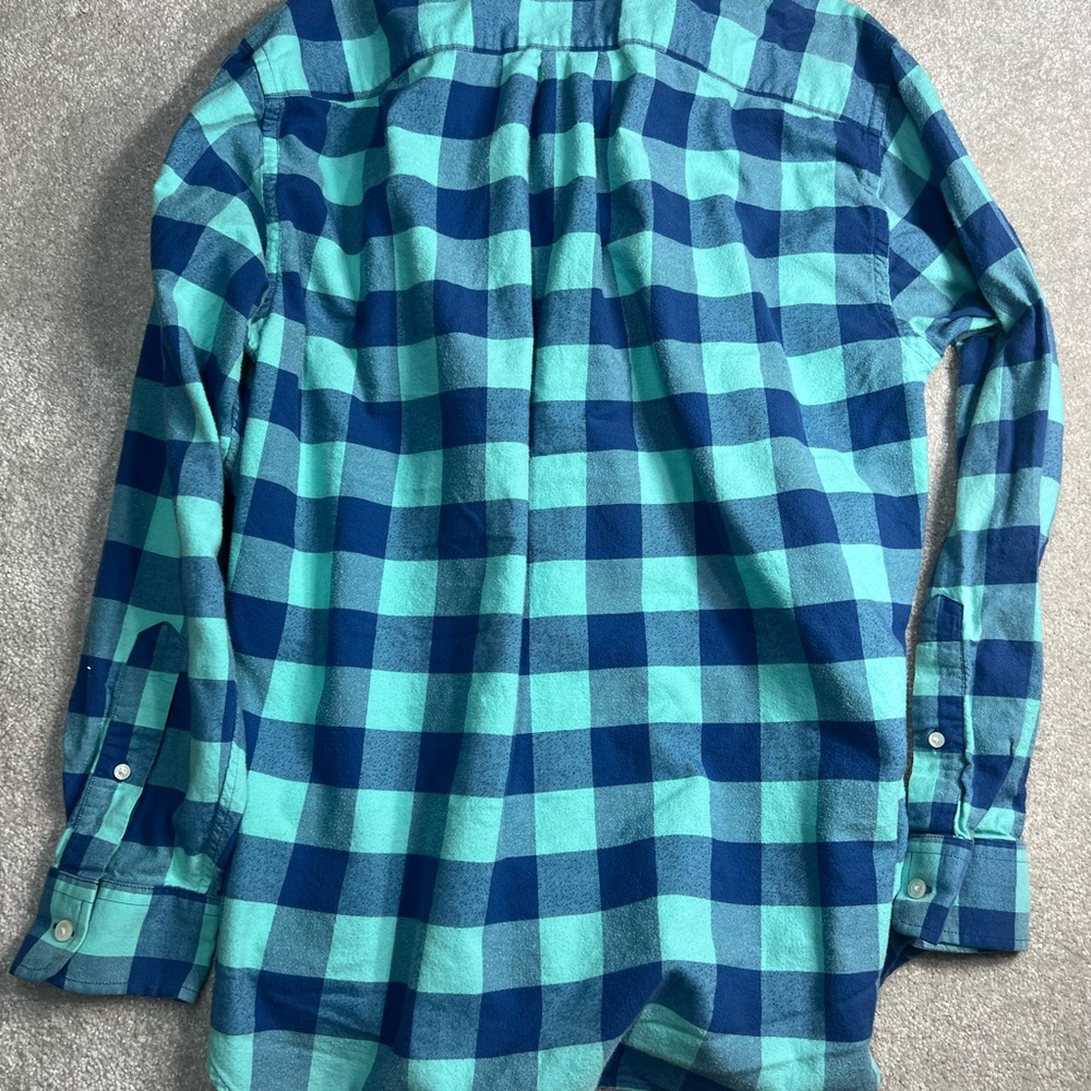 Men's‎ Blue Checkered Shirt - Picture 3 of 5